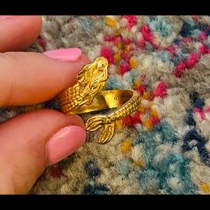 🧜🏽‍♀️Alex and Ani Mermaid Ring 14K Gold Plated ADJUSTABLE